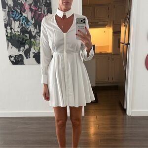 Fleur du Mal White Long Sleeve Dress